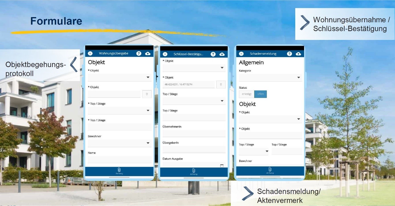 Digitale Formulare zur Objektverwaltung